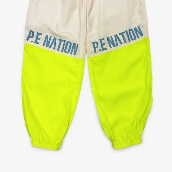 P.E‎ Nation First Position Track Pants Size S Neon Colorblock Athleisure Urban - Picture 6 of 10